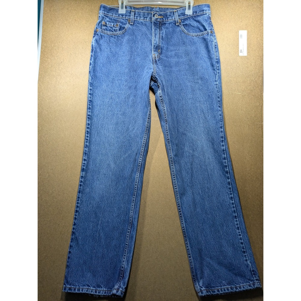 Levis 505 Regular Fit Jeans Mens 34x31 Medium Wash Straight Leg Denim